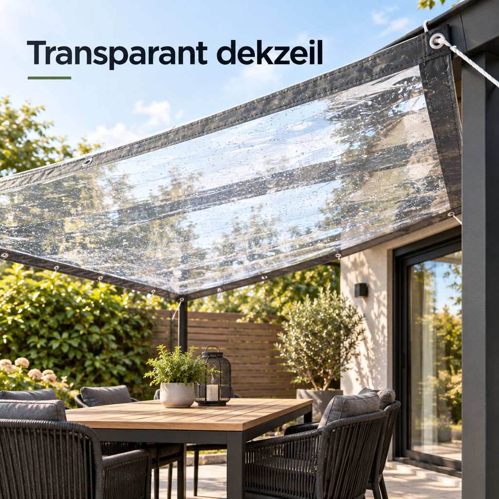 transparant dekzeil in gebruik in een passende praktijksituatie