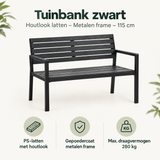 Belangrijkste voordelen en eigenschappen van tuinbank zwart