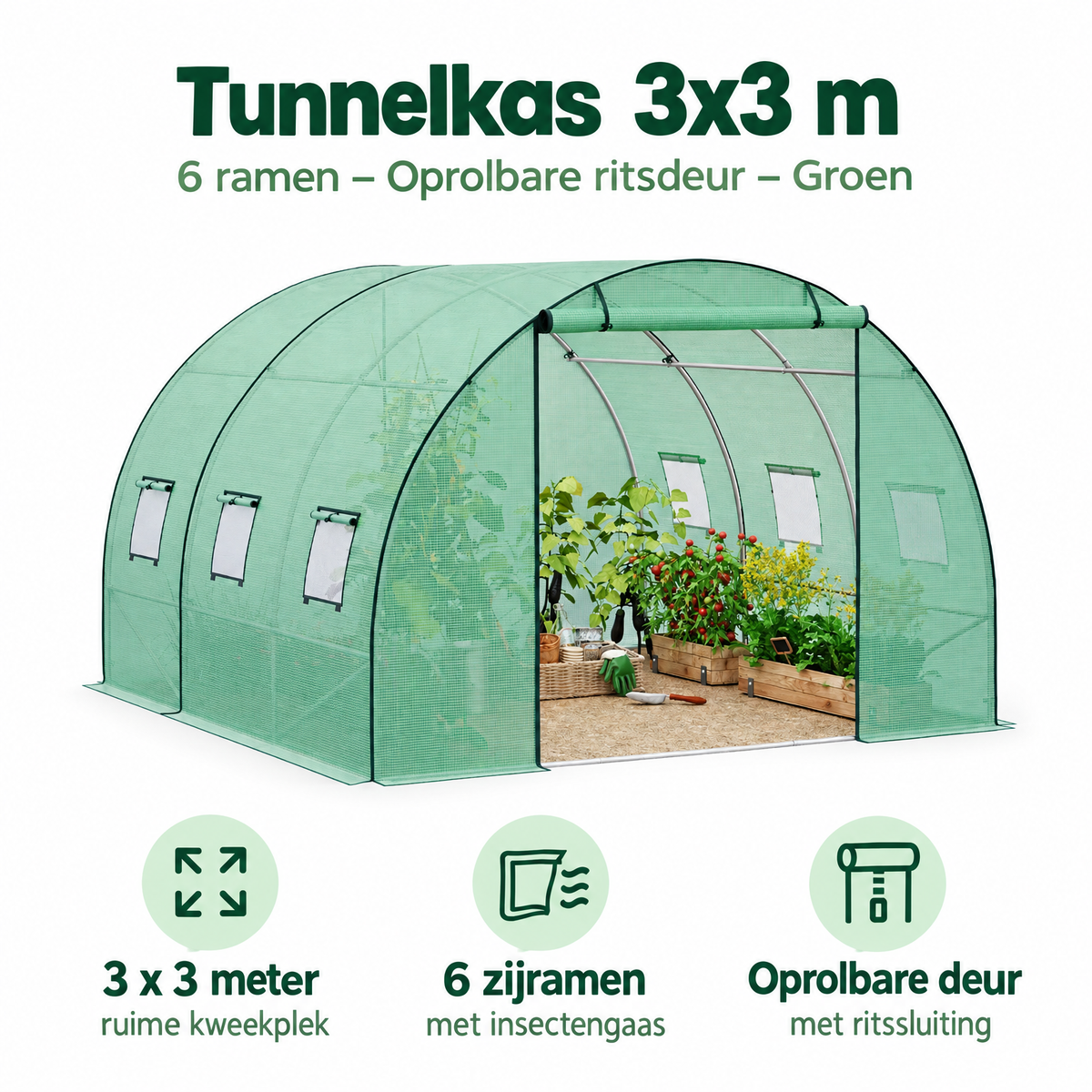 Belangrijkste voordelen en eigenschappen van tunnelkas 3x3