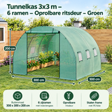 Afmetingen en productspecificaties van tunnelkas 3x3