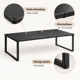 Detail van materiaal en afwerking van uitschuifbaar kruidenrek