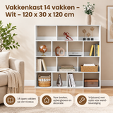 Praktische toepassing en keuzehulp voor vakkenkast 14 vakken