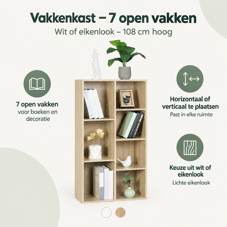 Overzicht van vakkenkast 7 vakken met de belangrijkste productvoordelen