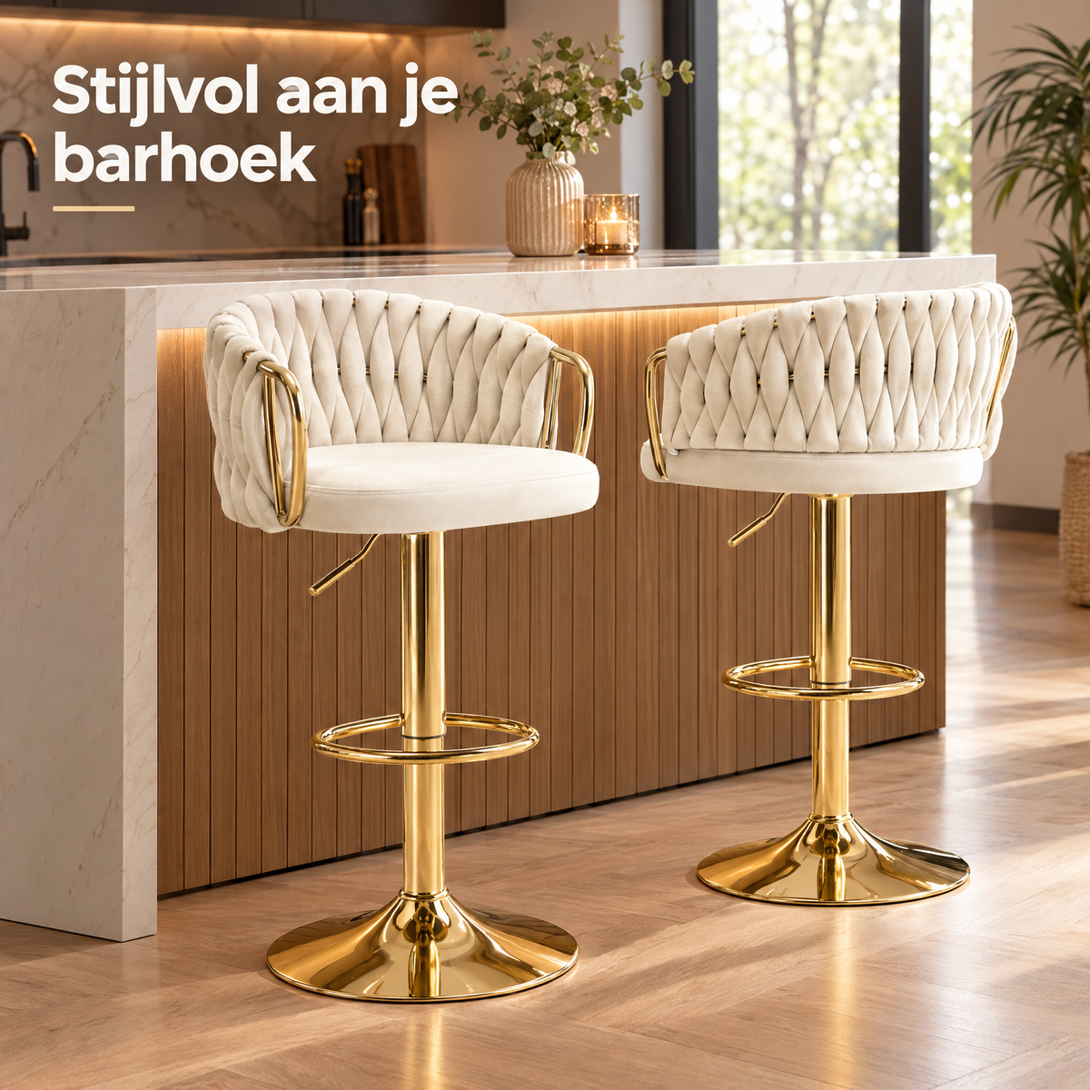 velvet barkruk in gebruik in een passende praktijksituatie