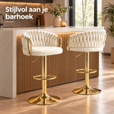 velvet barkruk in gebruik in een passende praktijksituatie