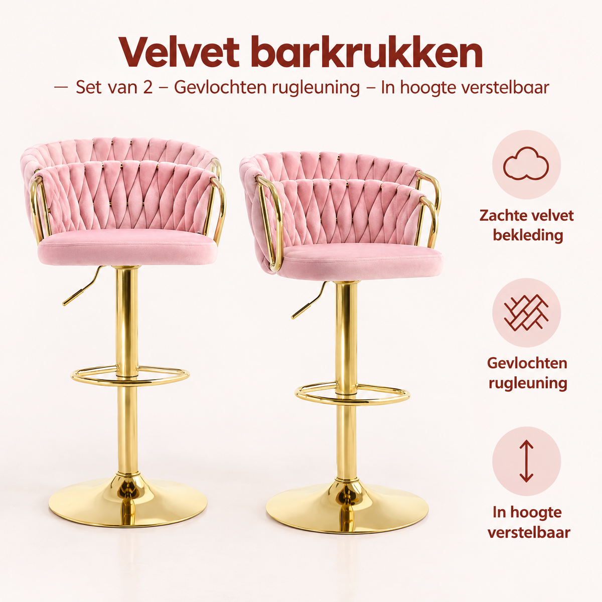 Belangrijkste voordelen en eigenschappen van velvet barkrukken