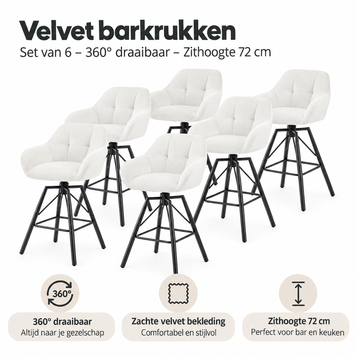 Belangrijkste voordelen en eigenschappen van velvet barkrukken