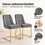 Belangrijkste voordelen en eigenschappen van velvet eetkamerstoelen