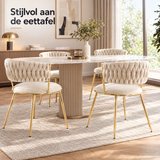 velvet eetkamerstoelen in gebruik in een passende praktijksituatie