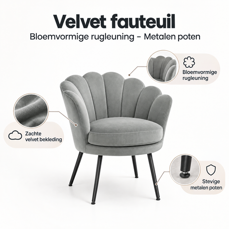 Belangrijkste voordelen en eigenschappen van velvet fauteuil