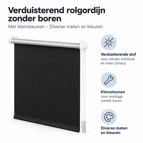 Belangrijkste voordelen en eigenschappen van verduisterend rolgordijn zonder boren