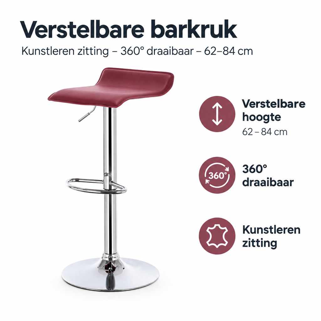 Belangrijkste voordelen en eigenschappen van verstelbare barkruk