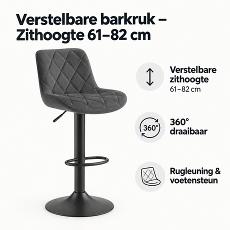 Belangrijkste voordelen en eigenschappen van verstelbare barkruk
