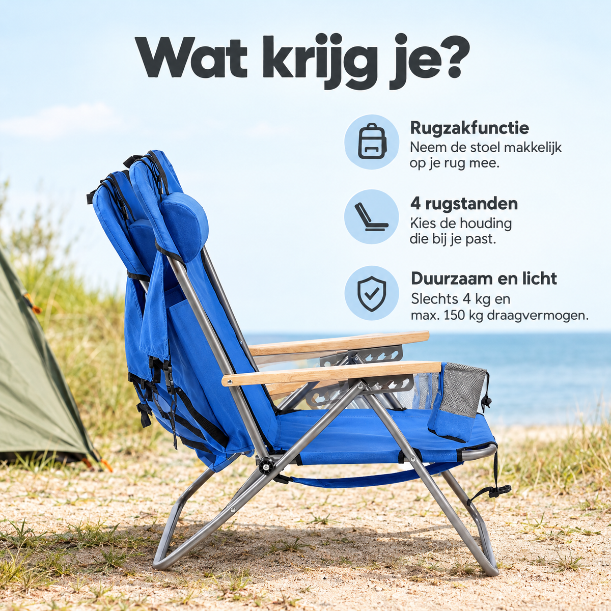 Praktische toepassing en keuzehulp voor verstelbare campingstoel