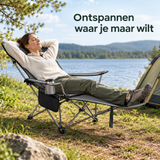 verstelbare campingstoel in gebruik in een passende praktijksituatie