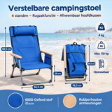Afmetingen en productspecificaties van verstelbare campingstoel