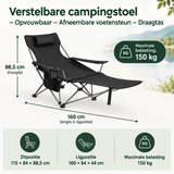 Afmetingen en productspecificaties van verstelbare campingstoel