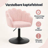 Overzicht van verstelbare kaptafelstoel met de belangrijkste productvoordelen