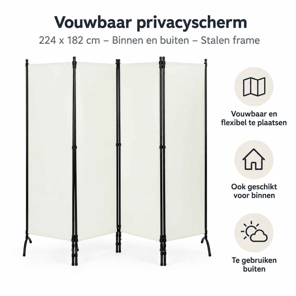 Belangrijkste voordelen en eigenschappen van vouwbaar privacyscherm