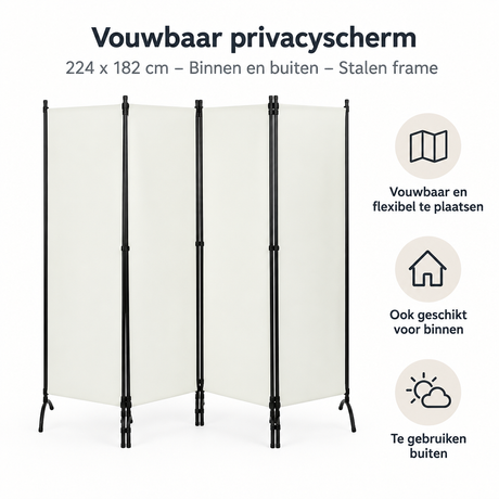 Belangrijkste voordelen en eigenschappen van vouwbaar privacyscherm