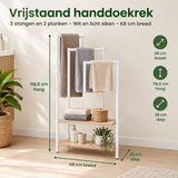Afmetingen en productspecificaties van vrijstaand handdoekrek