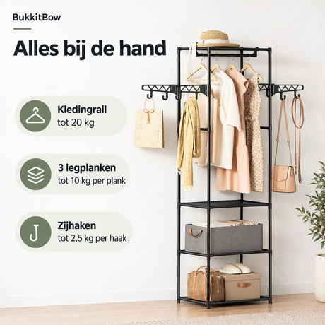 Belangrijkste voordelen en eigenschappen van vrijstaand kledingrek