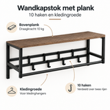 Belangrijkste voordelen en eigenschappen van wandkapstok met plank