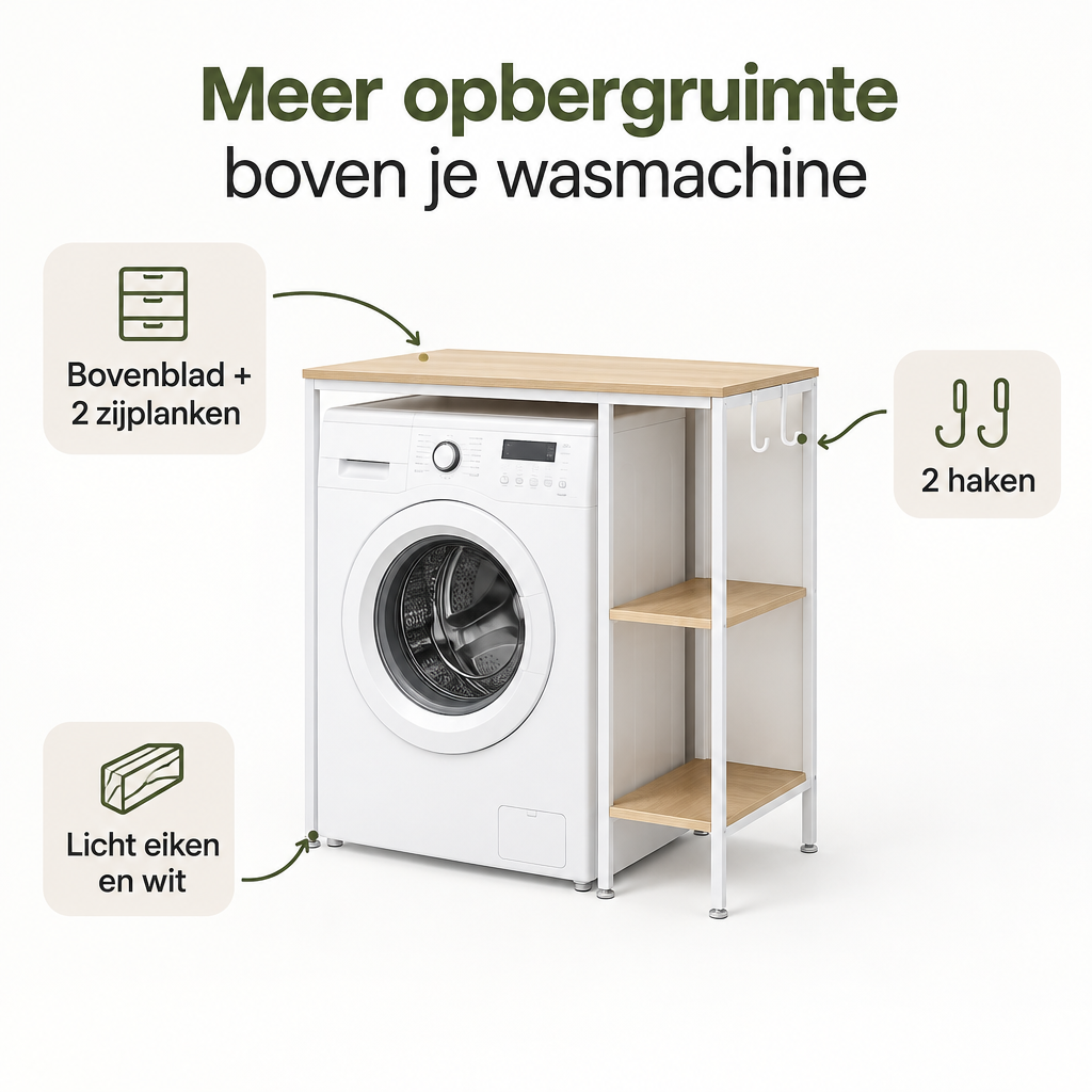 Belangrijkste voordelen en eigenschappen van wasmachinerek