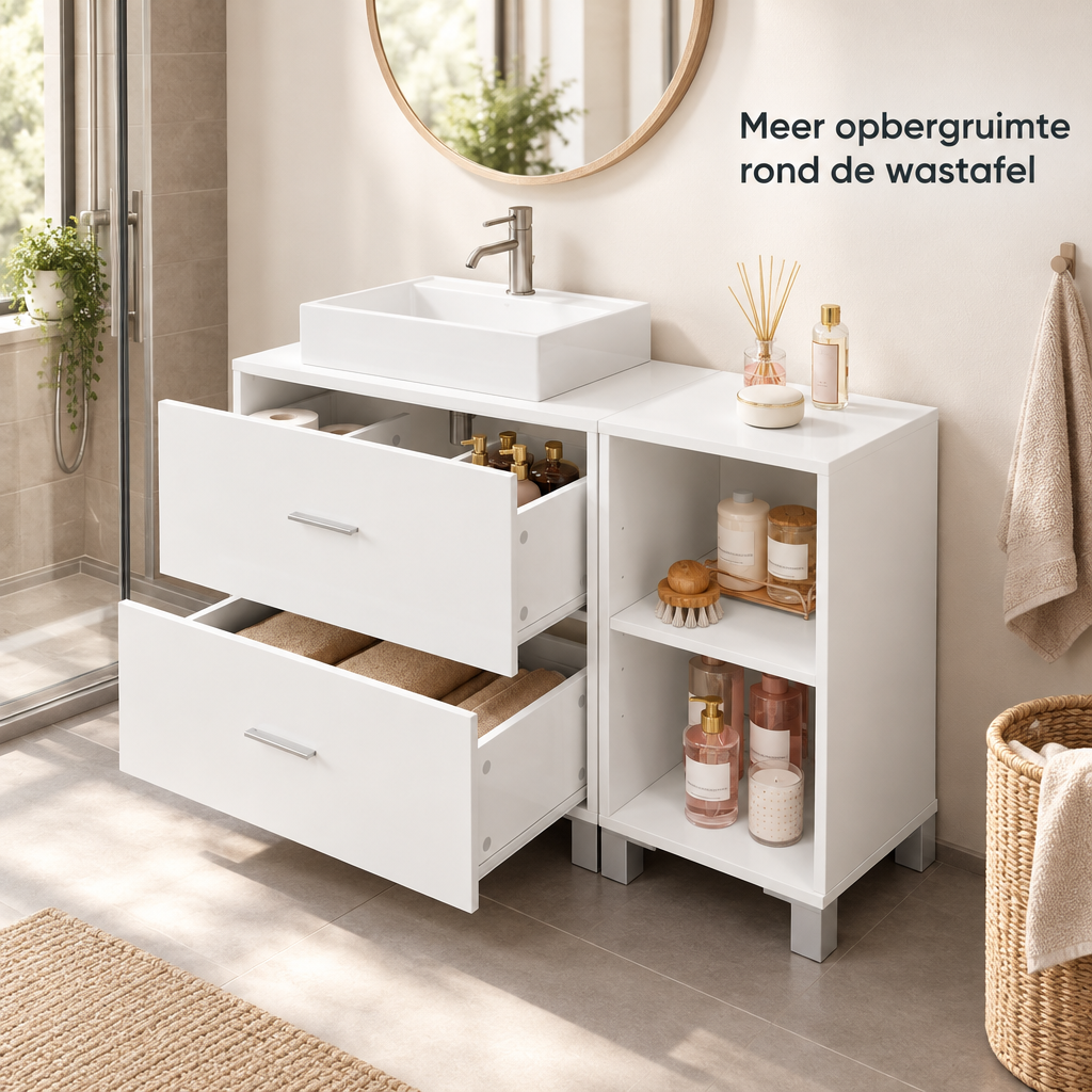 wastafelonderkast 90 cm in gebruik in een passende praktijksituatie