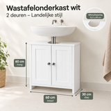 Afmetingen en productspecificaties van wastafelonderkast