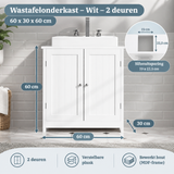 Afmetingen en productspecificaties van wastafelonderkast