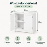 Afmetingen en productspecificaties van wastafelonderkast