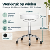 Afmetingen en productspecificaties van werkkruk op wielen