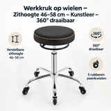 Overzicht van werkkruk op wielen met de belangrijkste productvoordelen