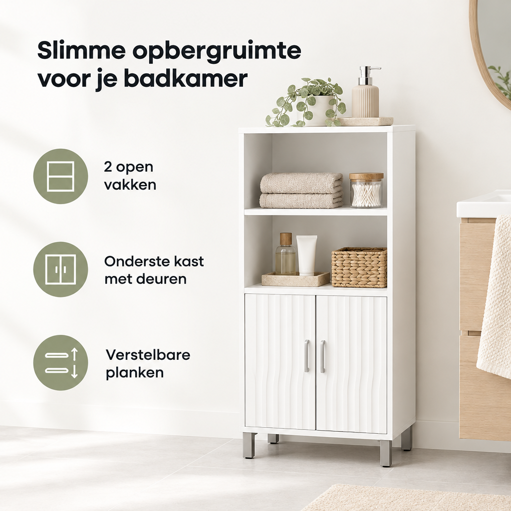 Belangrijkste voordelen en eigenschappen van witte badkamerkast