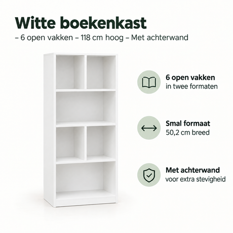 Belangrijkste voordelen en eigenschappen van witte boekenkast