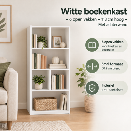 Praktische toepassing en keuzehulp voor witte boekenkast