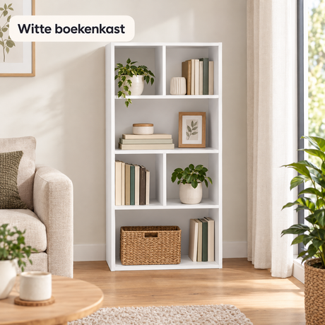witte boekenkast in gebruik in een passende praktijksituatie