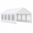 witte partytent met zijwanden productfoto op neutrale achtergrond