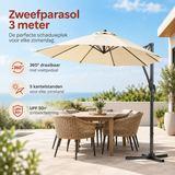 Praktische toepassing en keuzehulp voor zweefparasol 3 meter