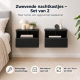 Praktische toepassing en keuzehulp voor zwevende nachtkastjes set van 2